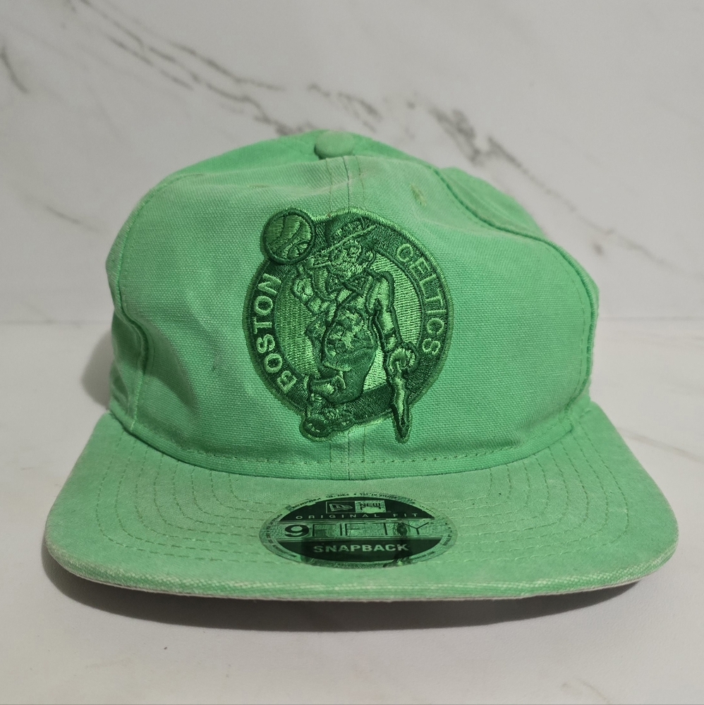 Boston Celtics Snapback Cap - New Era 9Fifty Hat - Rugged Tone Kelly Green